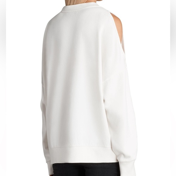 All Saints spectrum Unicorn cutoff shoulder sweatshirt xs - Picture 2 of 6